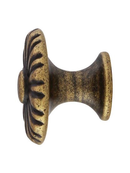 Alternate View of Small Daisy Cabinet Knob - 1 inch Diameter.