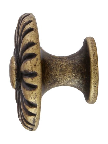 Alternate View of Daisy Cabinet Knob with Choice of Finish.