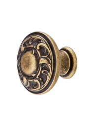 Scroll Design Cabinet Knob - 1 3/16" Diameter