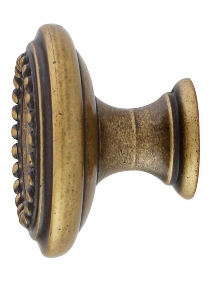 Alternate View of Beaded Round Cabinet Knob - 1 1/4 inch Diameter.