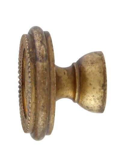 Alternate View of Knurled Edge Cabinet Knob - 1 inch Diameter.