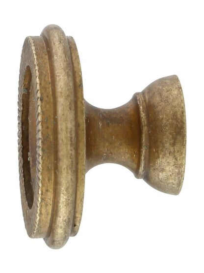 Alternate View of Knurled Edge Cabinet Knob - 1 3/16 inch Diameter.