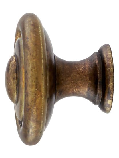 Alternate View of Double-Ringed Cabinet Knob - 1 3/16 inch Diameter.