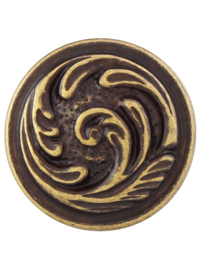 Alternate View 2 of Small Swirl Cabinet Knob in Choice of Finish.