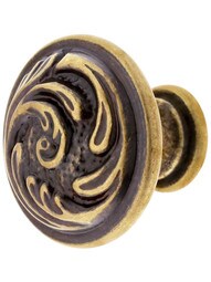 Small Swirl Cabinet Knob in Choice of Finish.