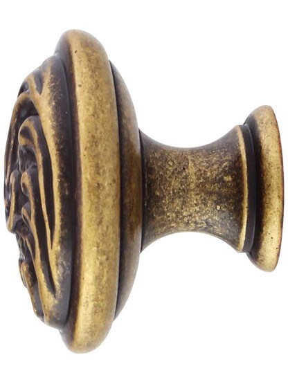 Alternate View of Swirl Design Cabinet Knob With Choice Of Finish.