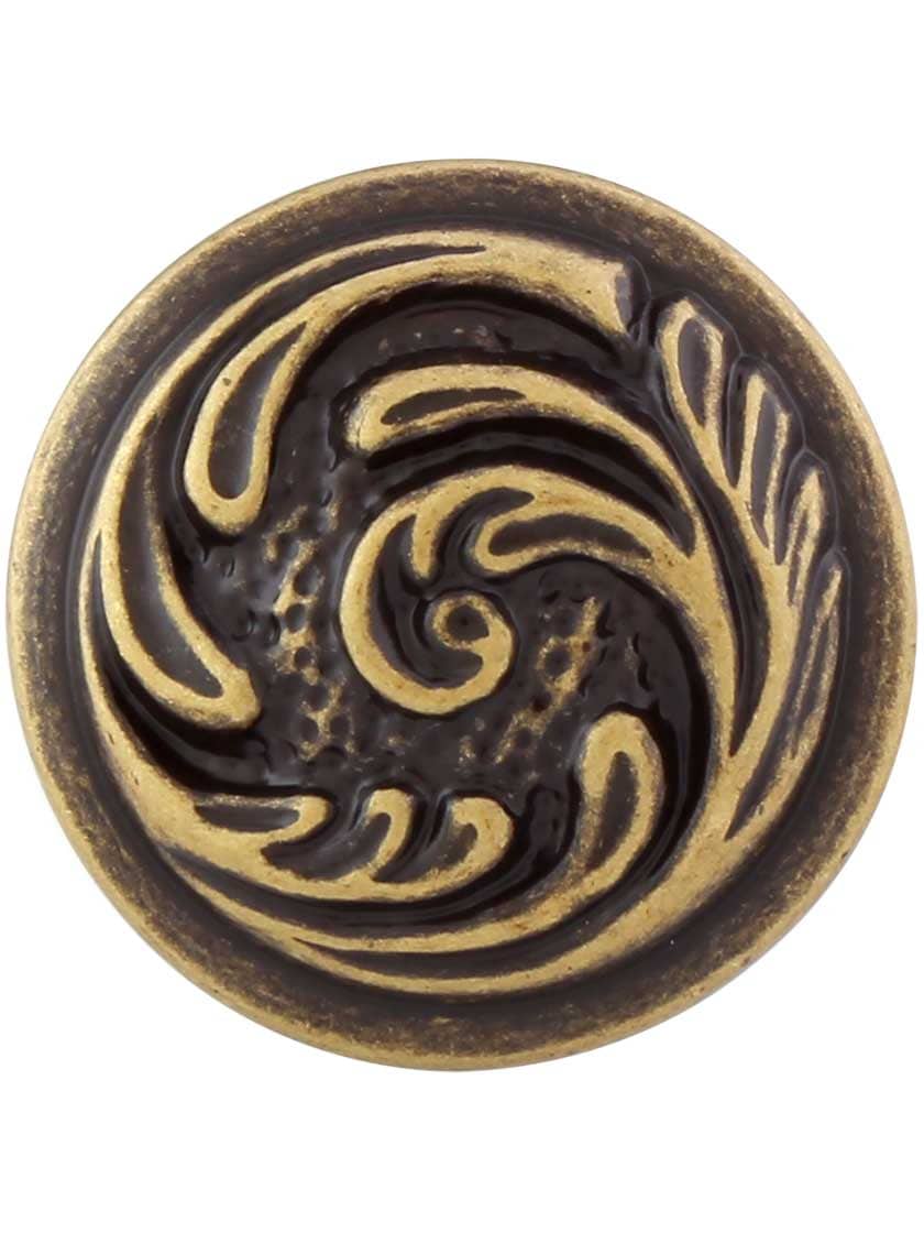 Alternate View 2 of Swirl Design Cabinet Knob With Choice Of Finish.