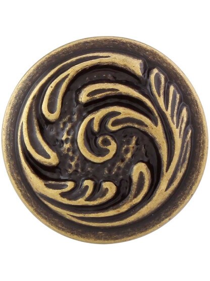 Alternate View 2 of Swirl Design Cabinet Knob With Choice Of Finish.
