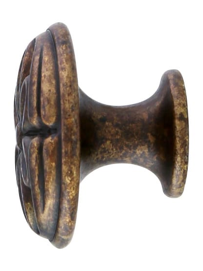 Alternate View of Flower Cabinet Knob - 1 3/16 inch Diameter.