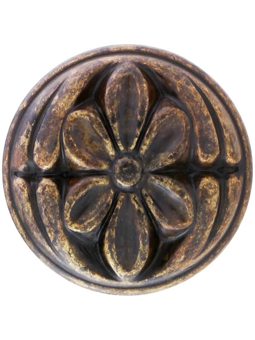 Alternate View 2 of Flower Cabinet Knob - 1 3/16 inch Diameter.