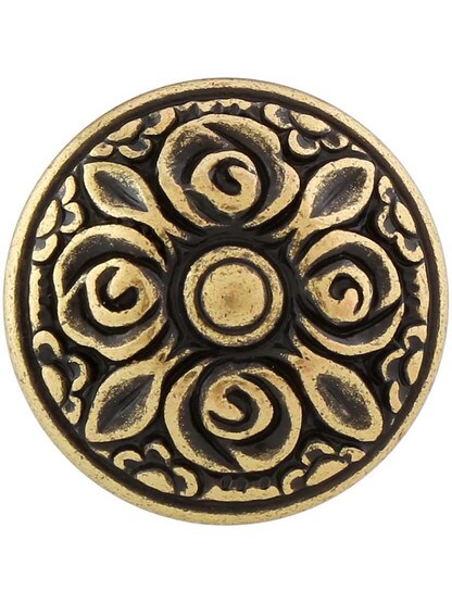 Alternate View 2 of Rose Design Cabinet Knob.