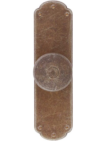 Alternate View 2 of Antique-Rust Round Knob with Long Backplate.