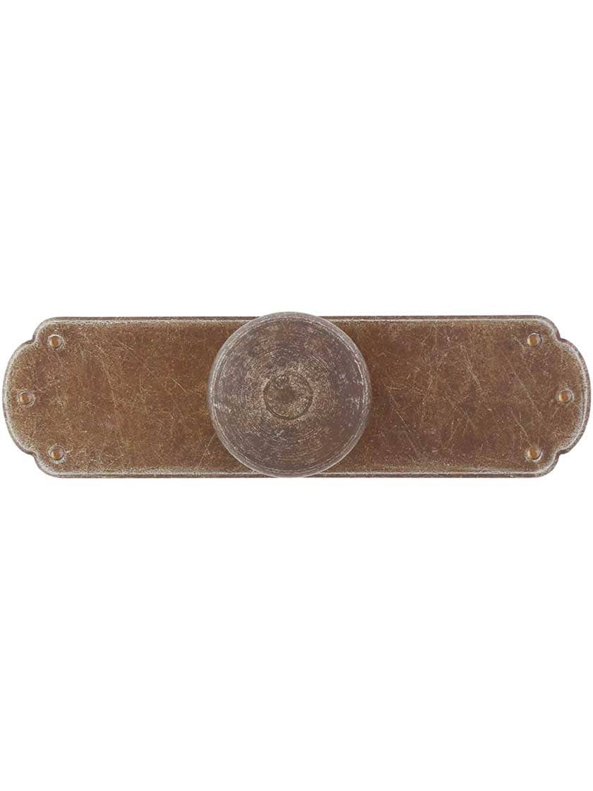 Alternate View 3 of Antique-Rust Round Knob with Long Backplate.
