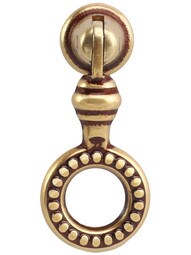 Beaded Ring Pendant Pull - 7/8 inch x 1 13/16 inch.