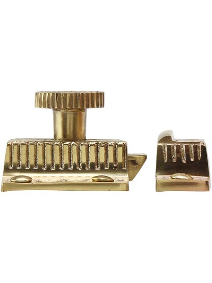Alternate View 2 of Solid Brass Oriental Pattern Turn Latch.