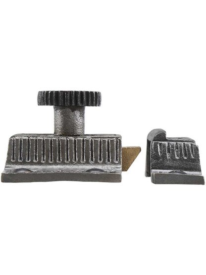 Alternate View 2 of Cast Iron Oriental Pattern Turn Latch In Antique Iron