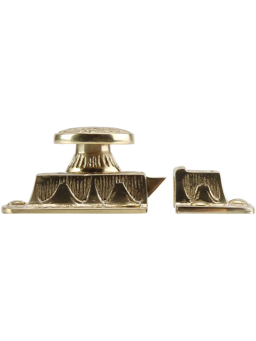 Alternate View 2 of Cast Brass Butterfly Pattern Turn Latch.