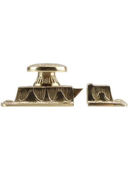Alternate View 2 of Cast Brass Butterfly Pattern Turn Latch.