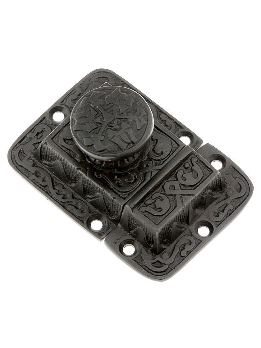 Cast-Iron Butterfly Pattern Turn Latch in Antique Iron