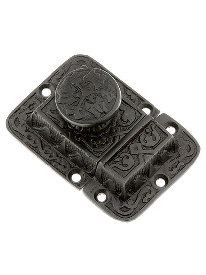 Cast Iron Butterfly Pattern Turn Latch In Antique Iron