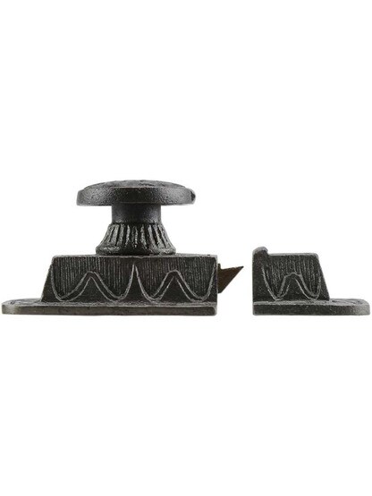 Alternate View 2 of Cast Iron Butterfly Pattern Turn Latch In Antique Iron