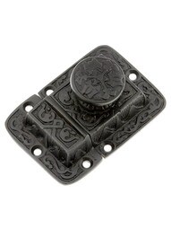 Cast-Iron Butterfly Pattern Turn Latch in Antique Iron