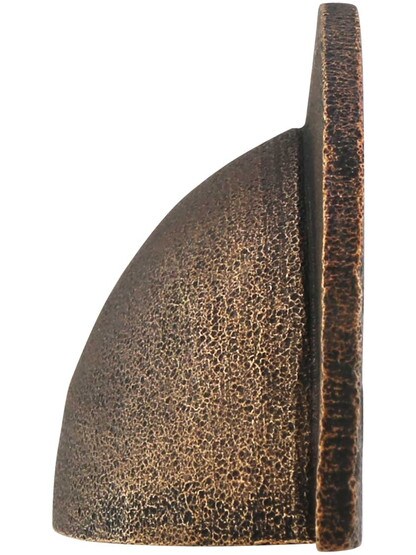 Alternate View of Cast Bronze Cup Pull With Weathered Antique Finish