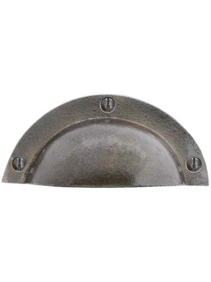 Cast Iron Cup Pull With Lacquered Antique Finish
