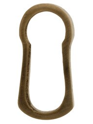1 inch Solid Brass Cabinet Keyhole Insert in Antique By Hand Finish.