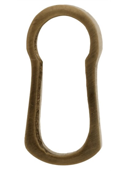 1 inch Solid Brass Cabinet Keyhole Insert in Antique By Hand Finish.