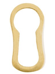 3/4 inch solid Brass Cabinet Keyhole Insert in Unlacquered Brass.