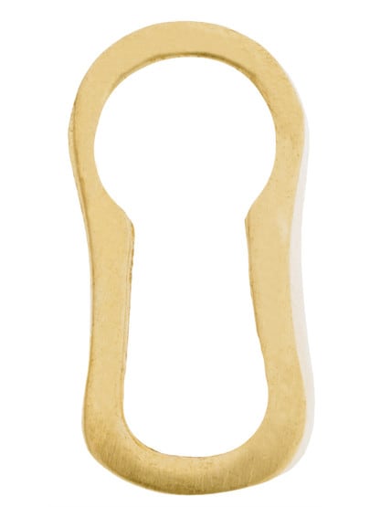 3/4 inch solid Brass Cabinet Keyhole Insert in Unlacquered Brass.