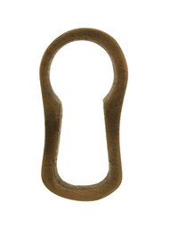 3/4 inch Solid Brass Cabinet Keyhole Insert in Antique By Hand Finish.