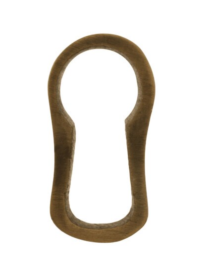 3/4 inch Solid Brass Cabinet Keyhole Insert in Antique By Hand Finish.