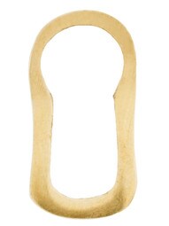 Solid-Brass Cabinet Keyhole Insert in Unlacquered Brass - 5/8"