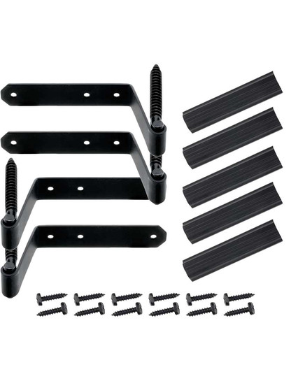 Set of 4 1/4-Inch Connecticut Style Shutter Hinges With 2 3/16-Inch Offset
