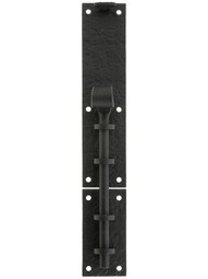 10 1/8" Forged Iron Shutter Bolt With Rough Textured Finish