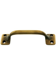 3 1/2" on Center Solid Brass Handle In Antique-by-Hand