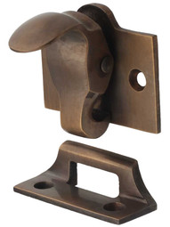 Forged-Bronze Sash Lock and Lift in Antique-By-Hand