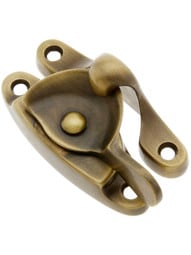 Large Size Traditional Solid Brass Sash Lock in Antique-By-Hand Finish