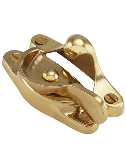 Alternate View of Large Size Traditional Solid Brass Sash Lock.