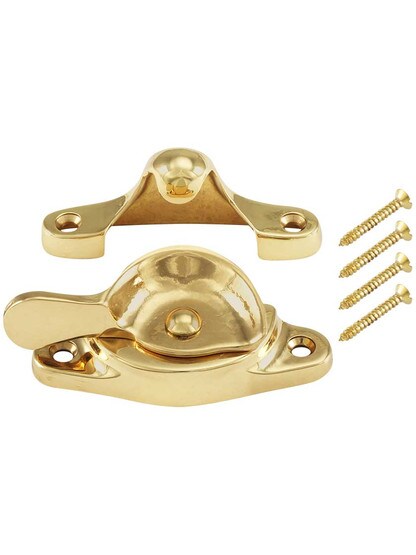 Alternate View 3 of Large Size Traditional Solid Brass Sash Lock.