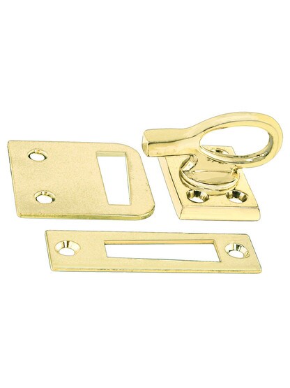 Solid Brass Casement Window Latch with Ring Handle