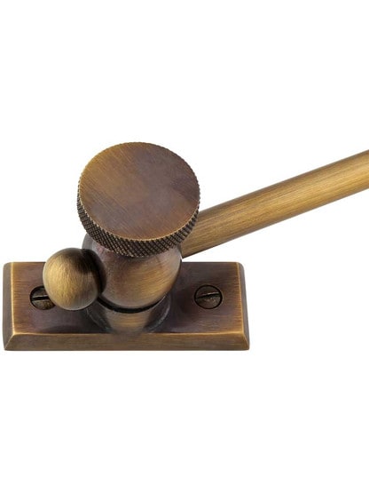 Alternate View of 10-Inch Premium Casement Window Adjuster with Beveled Bases in Antique-by-Hand Finish.