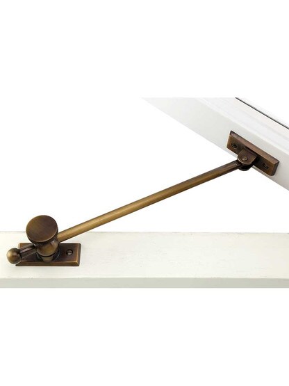 Alternate View 2 of 10-Inch Premium Casement Window Adjuster with Beveled Bases in Antique-by-Hand Finish.