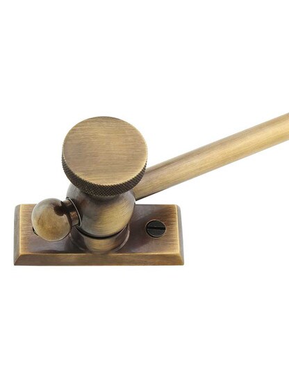 Alternate View of 12-Inch Premium Casement Window Adjuster with Beveled Bases in Antique-by-Hand Finish.