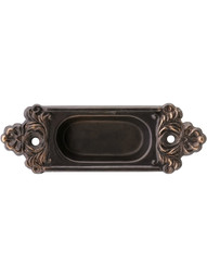 Lorraine Pattern Inset Sash Lift In Oil-Rubbed Bronze.