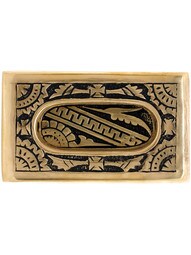 Solid Cast Bronze Bamboo Pattern Flush Mount Sash Lift