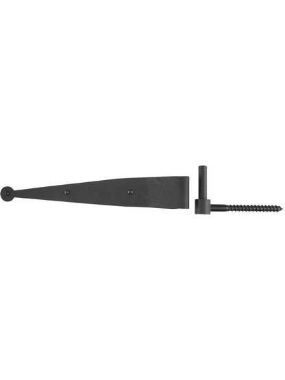 Alternate View 2 of Pair of 3/4-Inch Offset Galvanized Iron Shutter Strap Hinges With Lag Pintles.