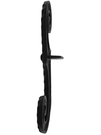 Alternate View 2 of Pair of Galvanized Iron Dummy Scroll Shutter Dogs With Hammered Edge.